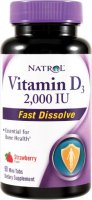 Vitamin D3 2000ui Fast Dissolve (Клубника, 90 таб)