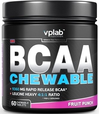 BCAA Сhewable (Фруктовый пунш, 60 жев таб)