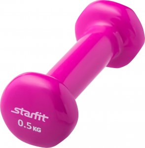 Гантель виниловая STARFIT DB-101 0,5 кг (Розовая)