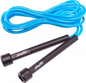 Скакалка STARFIT RP-101 ПВХ с плаcтиковой ручкой,3м 1/100 (Синяя)