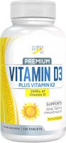 Vitamin D3 2000 IU + K2 (Вишня,120 жеват.табл)